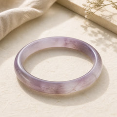 Purple Golden Silk Jade Wealth Bracelet Bangle featuring Purple Golden Silk Jade