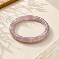 Purple Jade Happiness Protection Bracelet Bangle featuring Purple Jade, Jade