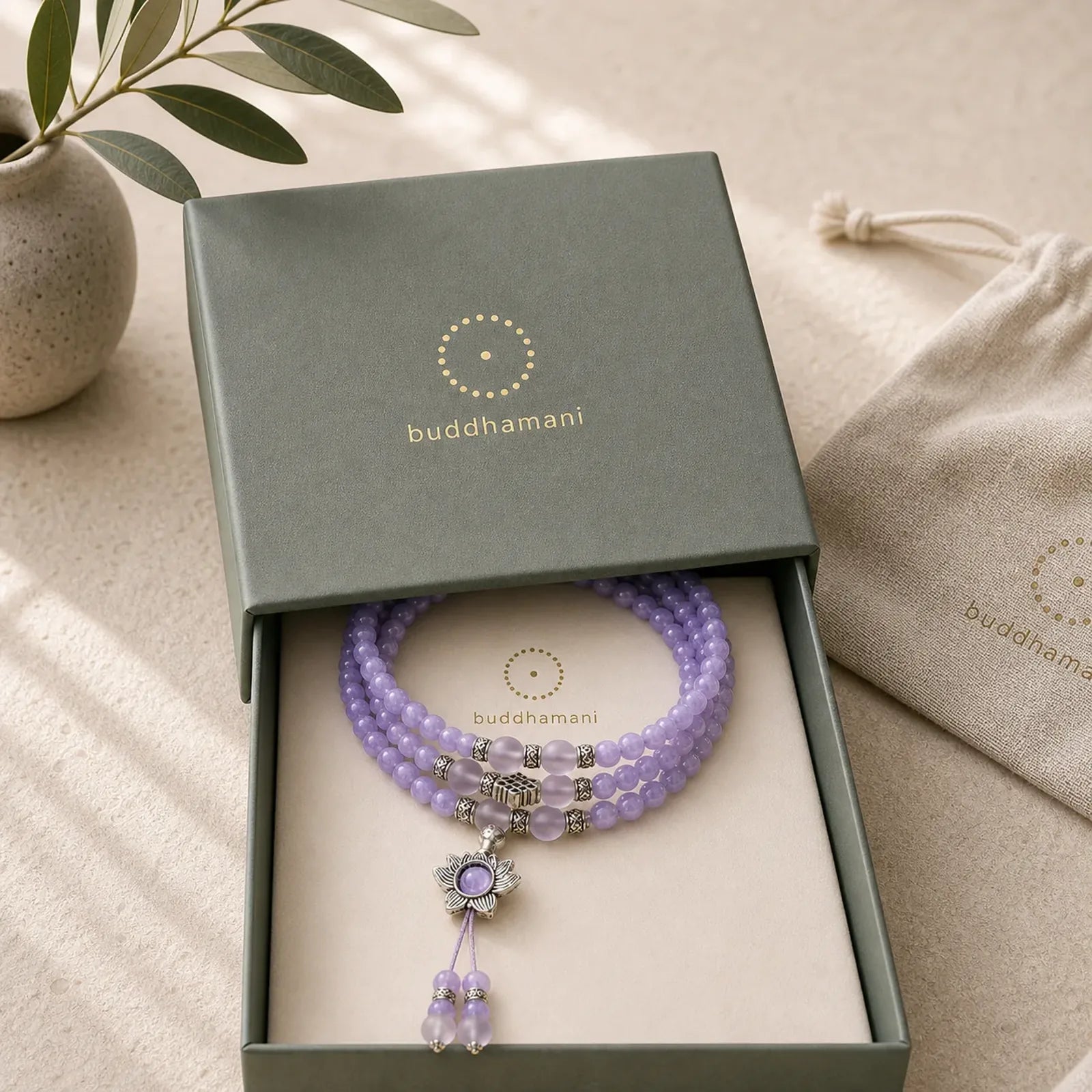 Purple Jasper Bead Strength Bracelet Mala featuring Purple Jasper
