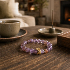 Purple Phantom Copper Gold-plated Dragon Wisdom Bracelet featuring Purple Phantom, Copper, Dragon