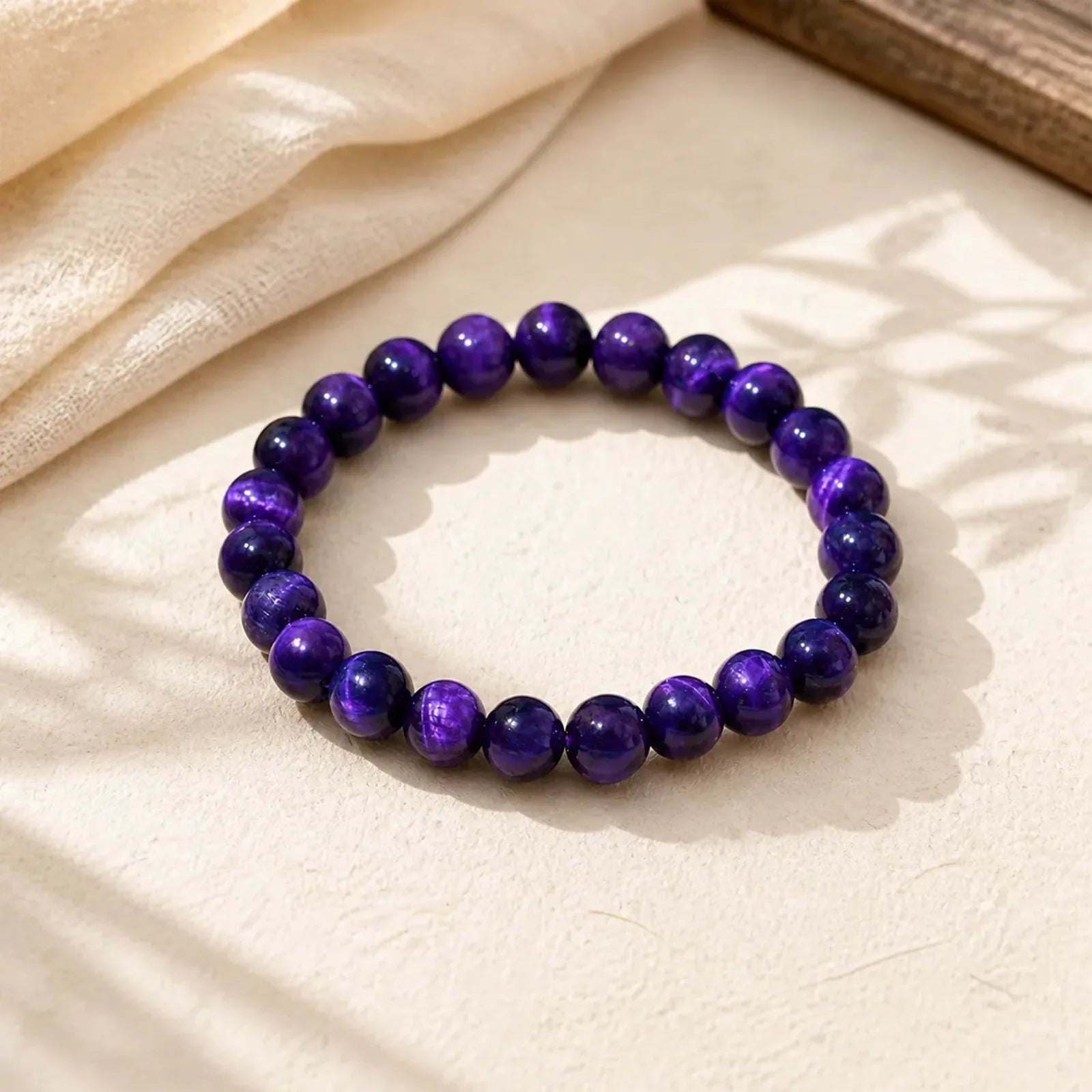Purple Tiger Eye Creativity Bracelet featuring Purple Tiger Eye, Tiger Eye