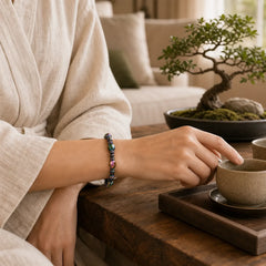 Rainbow Hematite Wellness Bracelet featuring Hematite
