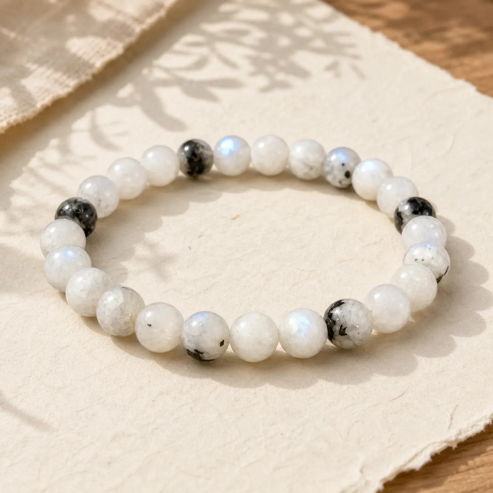 Rainbow Moonstone Harmony Bracelet featuring Rainbow Moonstone, Moonstone