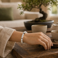 Rainbow Moonstone Harmony Bracelet featuring Rainbow Moonstone, Moonstone