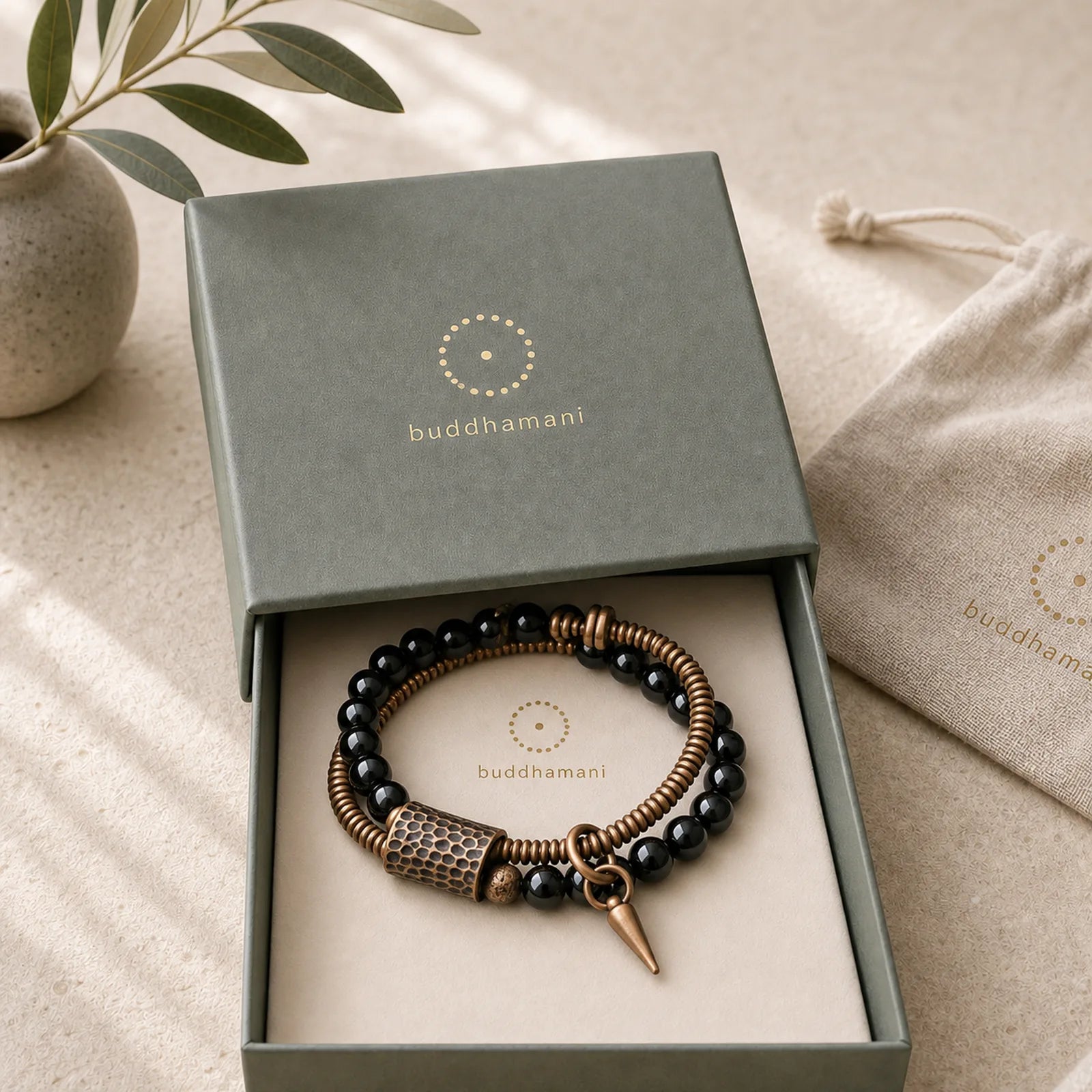 Rainbow Obsidian Copper Inner Peace Healing Double Layer Bracelet featuring Rainbow Obsidian, Copper