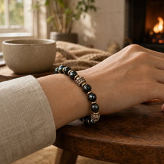 Rainbow Obsidian Copper Love Healing Bracelet featuring Rainbow Obsidian, Copper