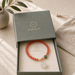 Red Agate Chalcedony Cat Paw Jade Confidence Bracelet featuring Red Agate, Chalcedony, Jade
