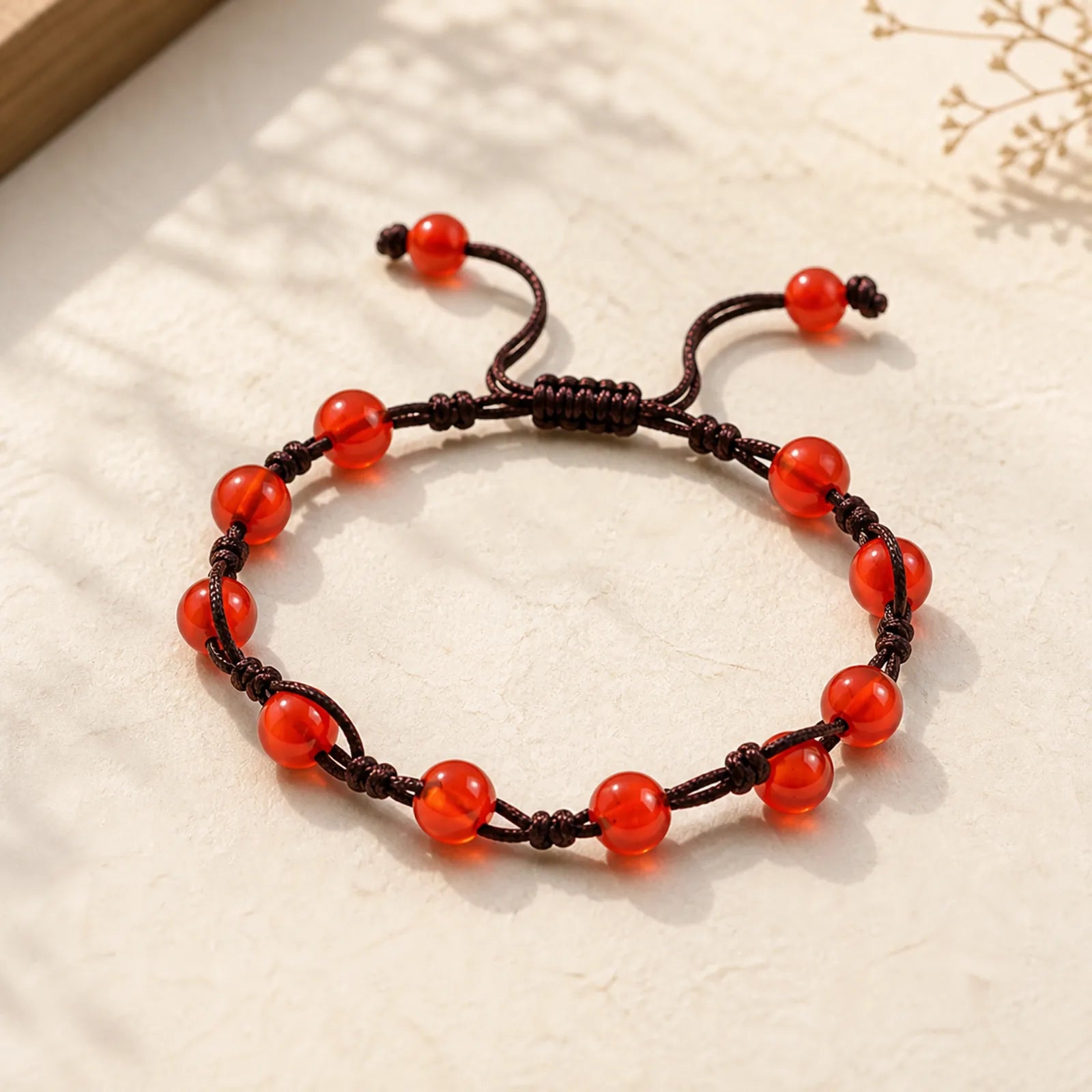 Red Agate Moss Agate Cinnabar Calm Bracelet featuring Red Agate, Moss Agate, Cinnabar