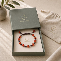 Red Agate Moss Agate Cinnabar Calm Bracelet featuring Red Agate, Moss Agate, Cinnabar
