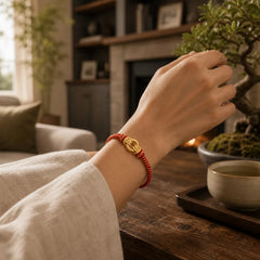 Red String Chinese Zodiac Luck Braided Knot Bracelet featuring Red String, Dragon, Horse