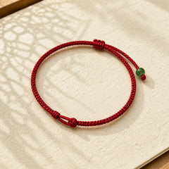 Red String Jade Connection Bracelet featuring Red String, Jade