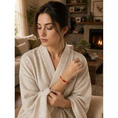 Red String Jade Luck Fortune Knot Braided Couple Bracelet featuring Red String, Jade