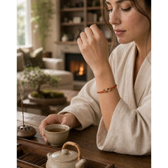 Red String Mobius Strip Year Of The Snake Luck Braided Bracelet featuring Red String