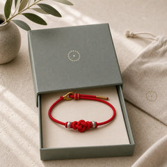 Red String Ruyi Knot Protection Bracelet featuring Red String