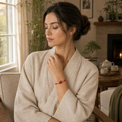 Red String Song Brocade Gourd Protection Bracelet featuring Red String