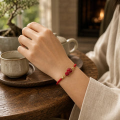 Red String Song Brocade Gourd Protection Bracelet featuring Red String