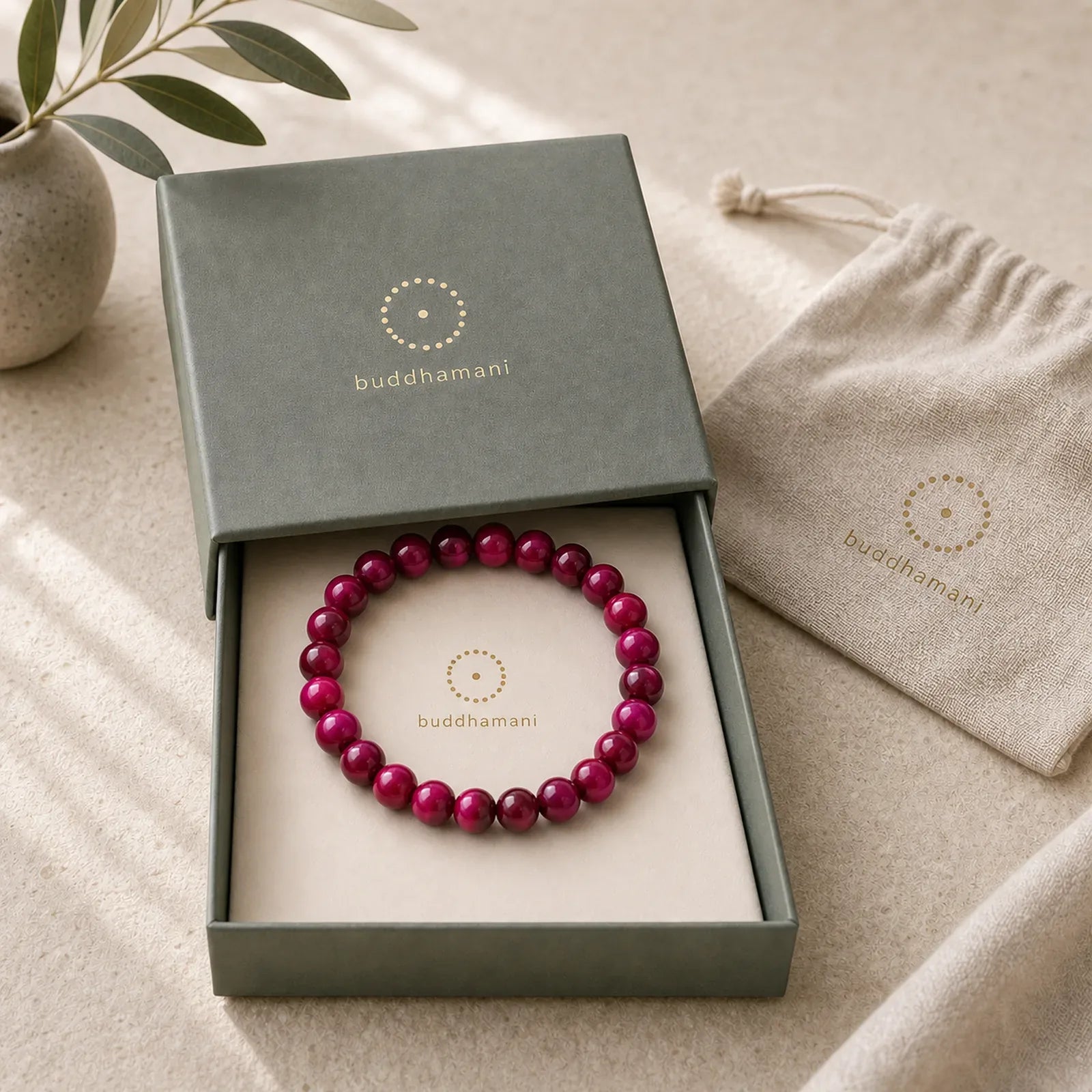 Red Tiger Eye Calm Bracelet featuring Red Tiger Eye, Tiger Eye