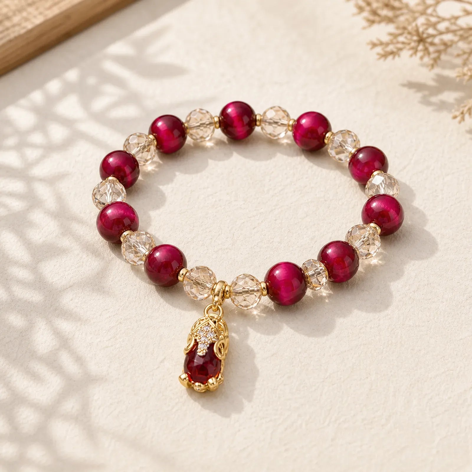 Red Tiger Eye PiXiu Fox Protection Self Confidence Bracelet featuring Red Tiger Eye, Tiger Eye, Pixiu