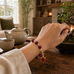 Red Tiger Eye PiXiu Fox Protection Self Confidence Bracelet featuring Red Tiger Eye, Tiger Eye, Pixiu