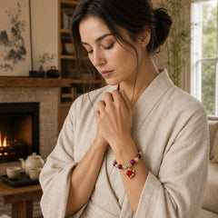 Red Tiger Eye PiXiu Fox Protection Self Confidence Bracelet featuring Red Tiger Eye, Tiger Eye, Pixiu