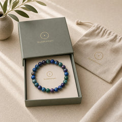 Restores Calmness Cool Color Series Love Tranquility Bracelet featuring Tiger Eye, Aquamarine, Amethyst