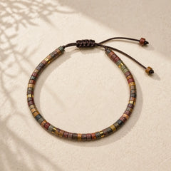 Rhodonite Healing Relationships Spacer Bead Bracelet featuring Rhodonite