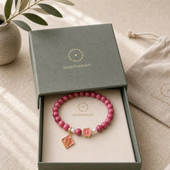 Rhodonite Peach Blossom Loving Energy Bracelet featuring Rhodonite, Pearl, Copper