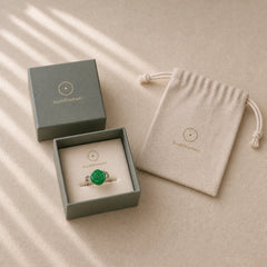 Rose Green Jasper Copper Plated Silver Adjustable Balance Ring featuring Green Jasper, Copper, Silver