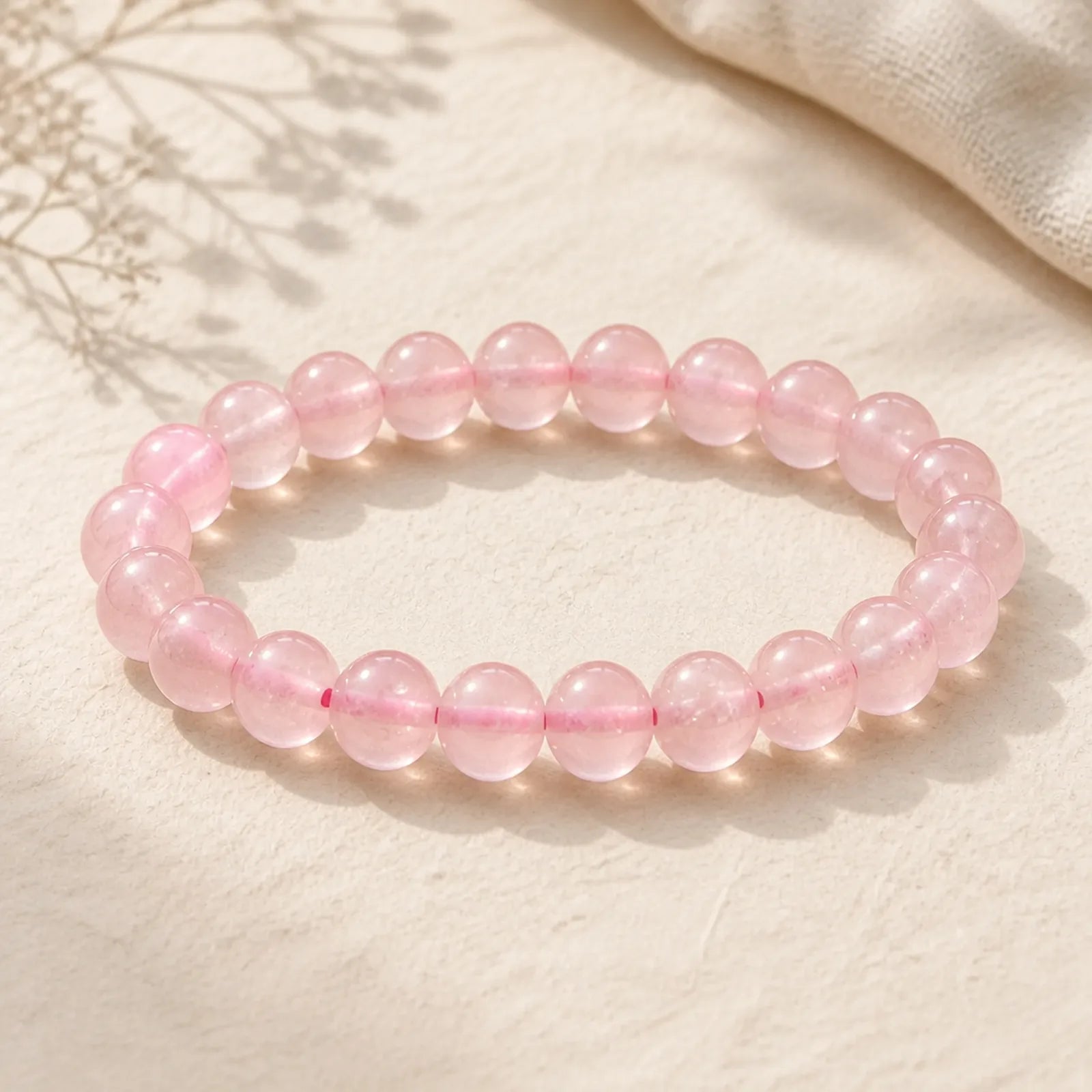 Rose Quartz Healing Energy Bracelet featuring Rose Quartz