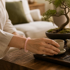 Rose Quartz Healing Energy Bracelet featuring Rose Quartz