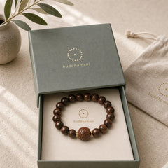 Rosewood Auspicious Clouds Totem Fu Character Bamboo Pattern Warmth Bracelet featuring Rosewood, Fu Character, Bamboo