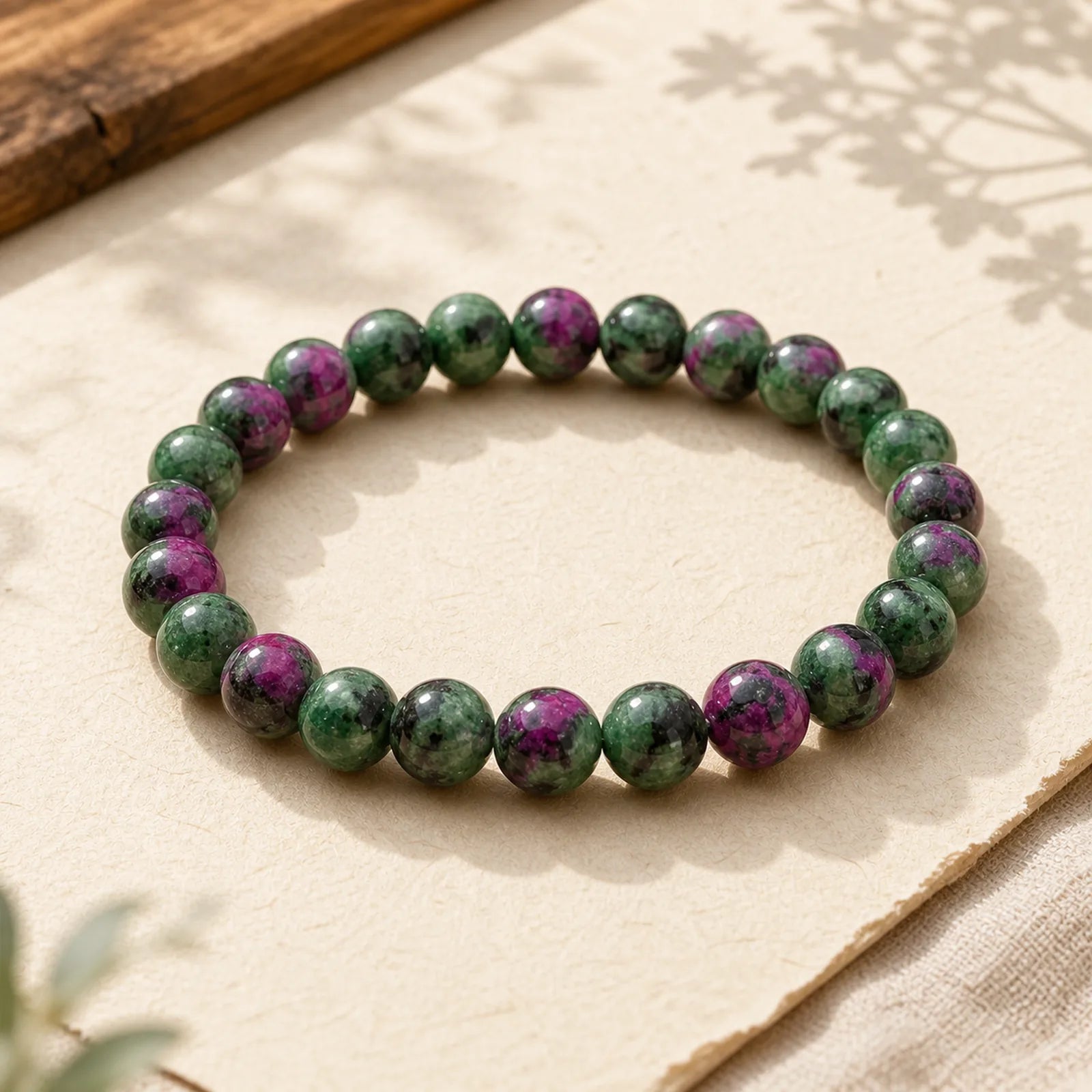 Ruby Zoisite Connection Bracelet featuring Ruby Zoisite