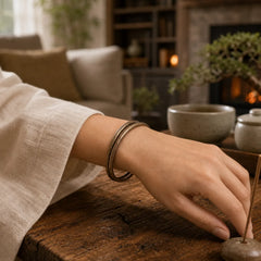 Rustic Design Copper Balance Adjustable Cuff Bracelet featuring Copper