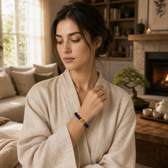 "Sending Focus and Prosperity" Tiger Eye Pixiu Bracelet Includes Gift Message Card featuring Tiger Eye, Pixiu, Blue Tiger Eye