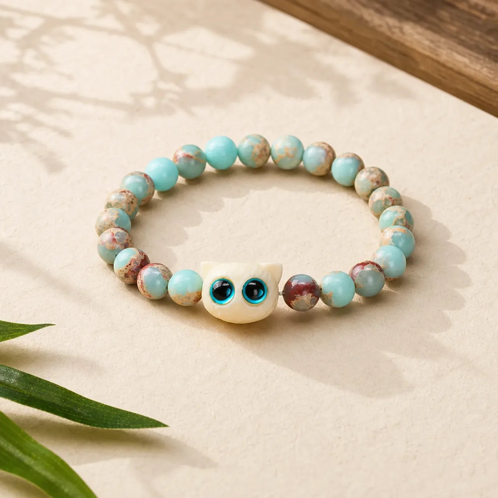 Shoushan Stone Ivory Fruit Cat Prosperity Bracelet featuring Shoushan Stone, Ivory Fruit