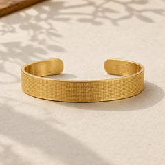 Shurangama Mantra Engraving Titanium Steel Blessing Bracelet featuring Titanium Steel