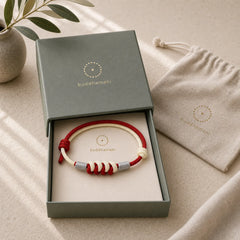 Simple Design King Kong Knot Strength Braid String Bracelet featuring Red String, Copper