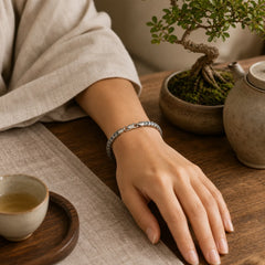 Simple Dotted Texture Design Copper Luck Buckle Bracelet featuring Copper