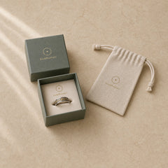 Six True Words Balance Calm Titanium Steel Ring featuring Titanium Steel, Om, Six True Words (Om Mani Padme Hum)
