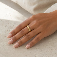 Six True Words 'Om Mani Padme Hum' Adjustable Purity Ring featuring Six True Words (Om Mani Padme Hum), Om Mani Padme Hum, Om