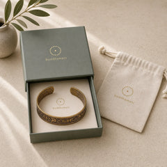 Six True Words 'om Mani Padme Hum' Heart Sutra Copper Brass Luck Wisdom Bracelet Bangle featuring Six True Words (Om Mani Padme Hum), Om Mani Padme Hum, Om