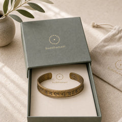Six True Words 'om Mani Padme Hum' Heart Sutra Lotus Copper Brass Peace Cuff Bracelet Bangle featuring Six True Words (Om Mani Padme Hum), Om Mani Padme Hum, Om