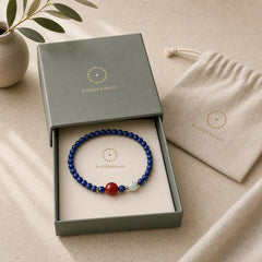 Small Lazurite Agate Ultra-thin Beads Positive Bracelet featuring Lapis Lazuli (Lazurite), Red Agate, Shoushan Stone