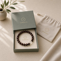 Small Leaf Red Sandalwood White Crystal Protection Bracelet featuring Small Leaf Red Sandalwood, Red Sandalwood, Sandalwood