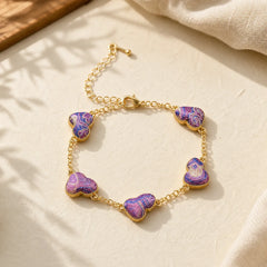 Song Brocade Copper Gourd Blessing Gold Tone Bracelet featuring Copper