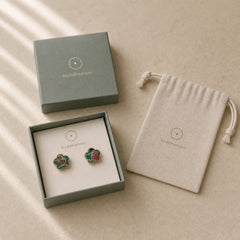Song Brocade Flower Balance Earrings featuring Silver