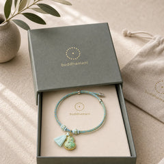Song Brocade Gourd Luck Tassel Braided Bracelet featuring Red String, Copper