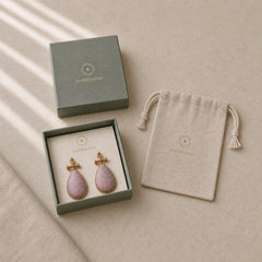 Song Brocade floral Pattern Pipa-Shaped Harmony Handcrafted Teardrop Earrings featuring Copper