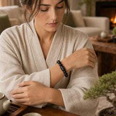 Soul Cleansing Black Obsidian Phoenix Dragon Bracelet featuring Black Obsidian, Phoenix, Dragon