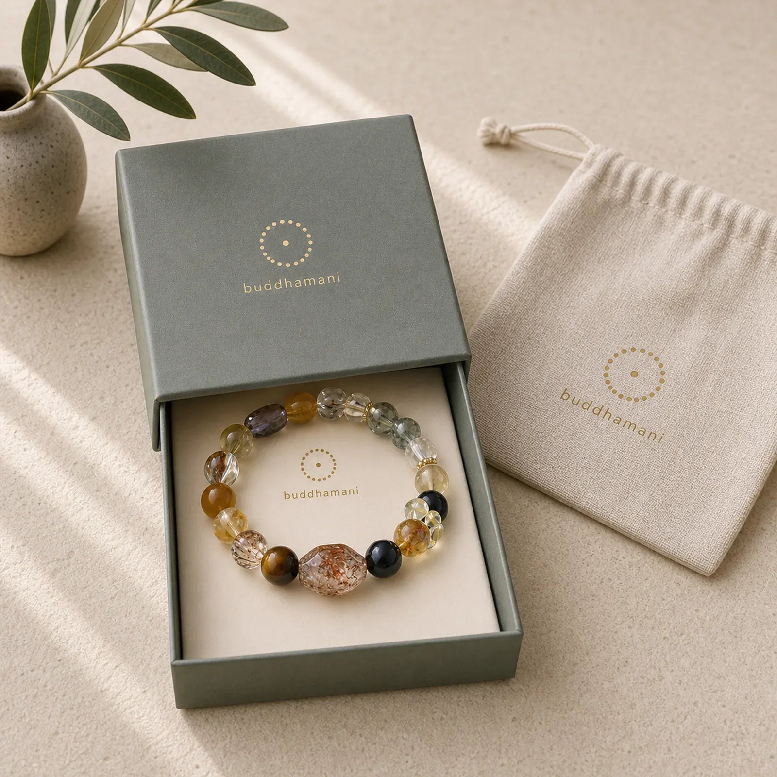 Super Seven Crystal Topaz Obsidian Tiger Eye Positivity Bracelet featuring Super Seven Crystal, Topaz, Obsidian